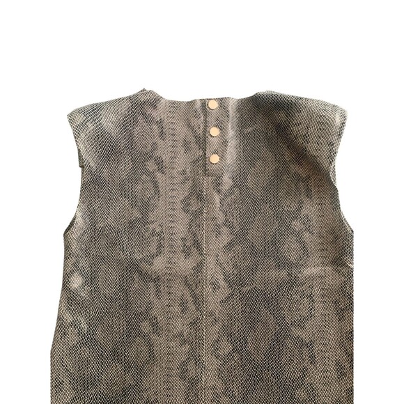 Zara Women’s Snakeskin Print Sleeveless Top Size Medium Brown Tan Animal Pattern - Picture 5 of 6
